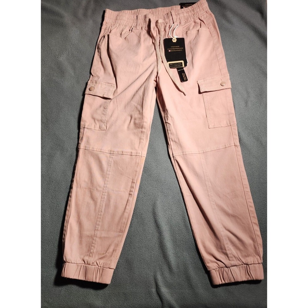 Monkey Ride Jeans Women Size 11/30 Peach Drawstring Pull On Cargo Pants NWT